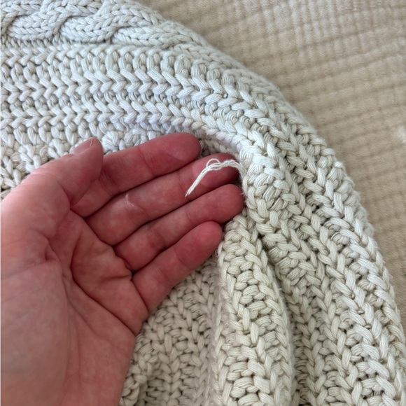 Free People Frankie Cable Knit Sweater in Ivory - Picture 6 of 7